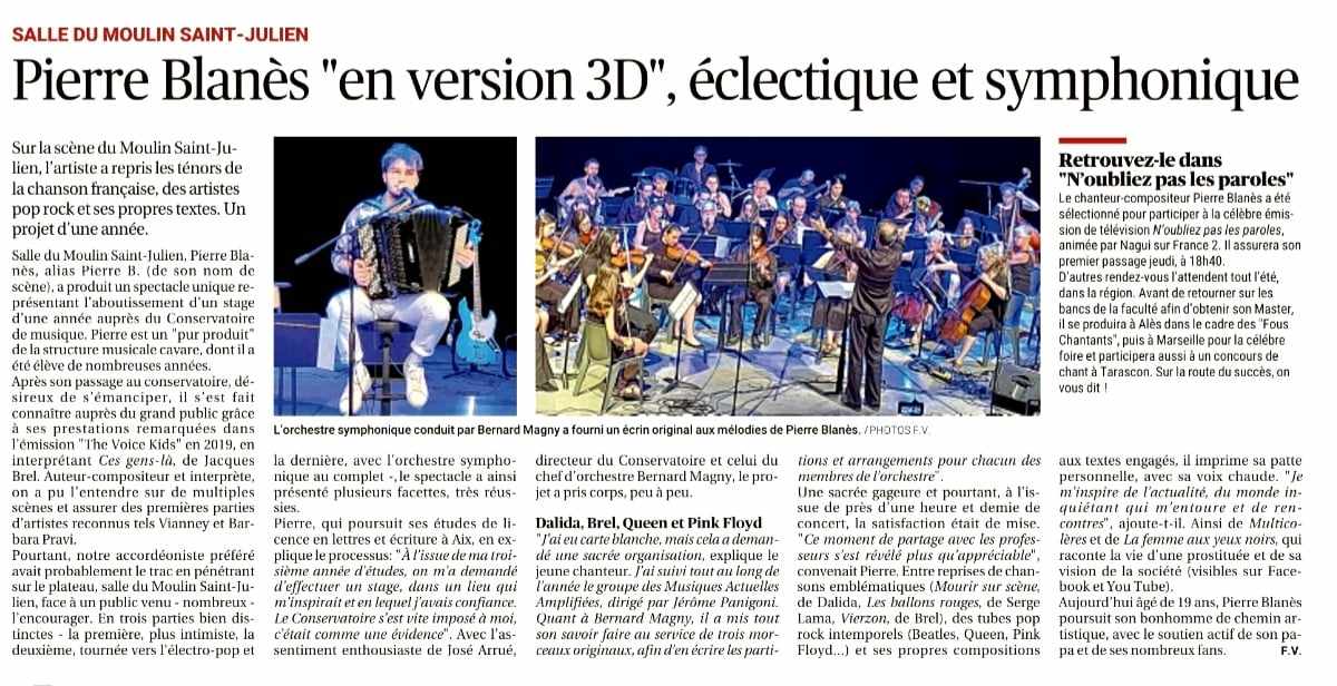 Photo de concert de Pierre Blanes