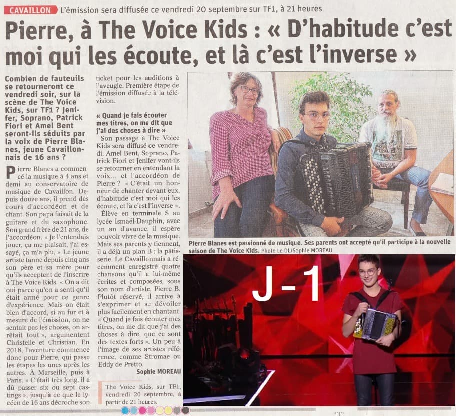 Photo de concours de chant de Pierre Blanes