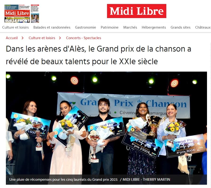 Photo de concours de chant de Pierre Blanes