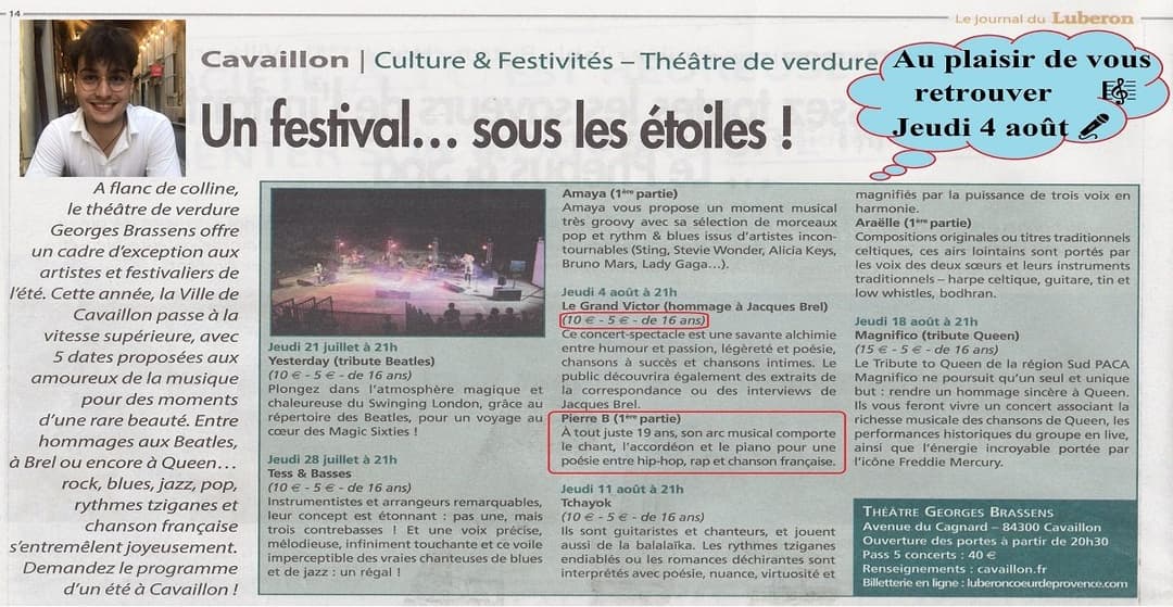 Photo de concert de Pierre Blanes